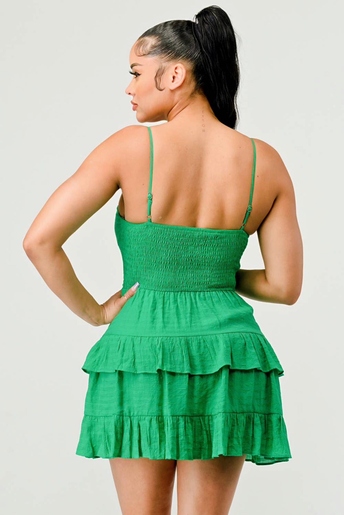 Andrea Sweetheart Smocked Mini Dress