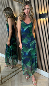 Goldie Printed Long Dress 818