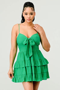 Andrea Sweetheart Smocked Mini Dress