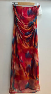 Mirabella Printed Strapless Dress 818