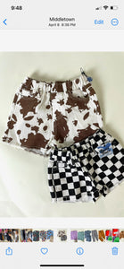 Baci Cow Denim Shorts