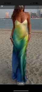 Lizette Color Block Silk Dress