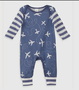 Baby airplane cotton romper