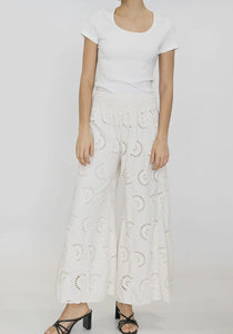 Mitzi English Embroidered Wide Leg Pants 818