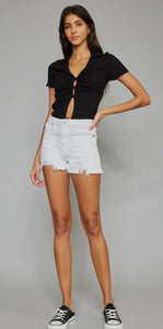 Patricia High Rise White Shorts
