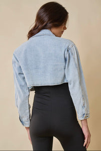 Grace Two Pocket Cropped Jean Jacket