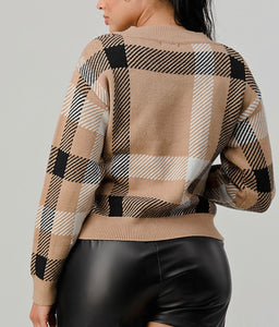 Zoe Checked Top Sweater