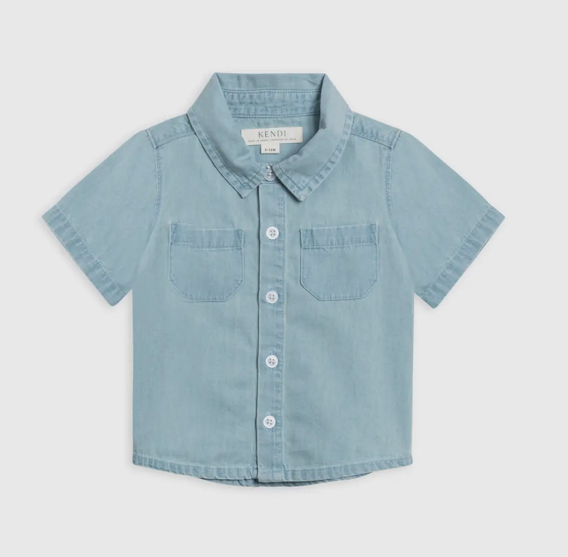 Baby Teddy Organic Collard Button Down