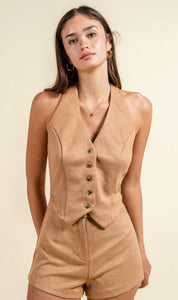 Asha Halter Vest Romper