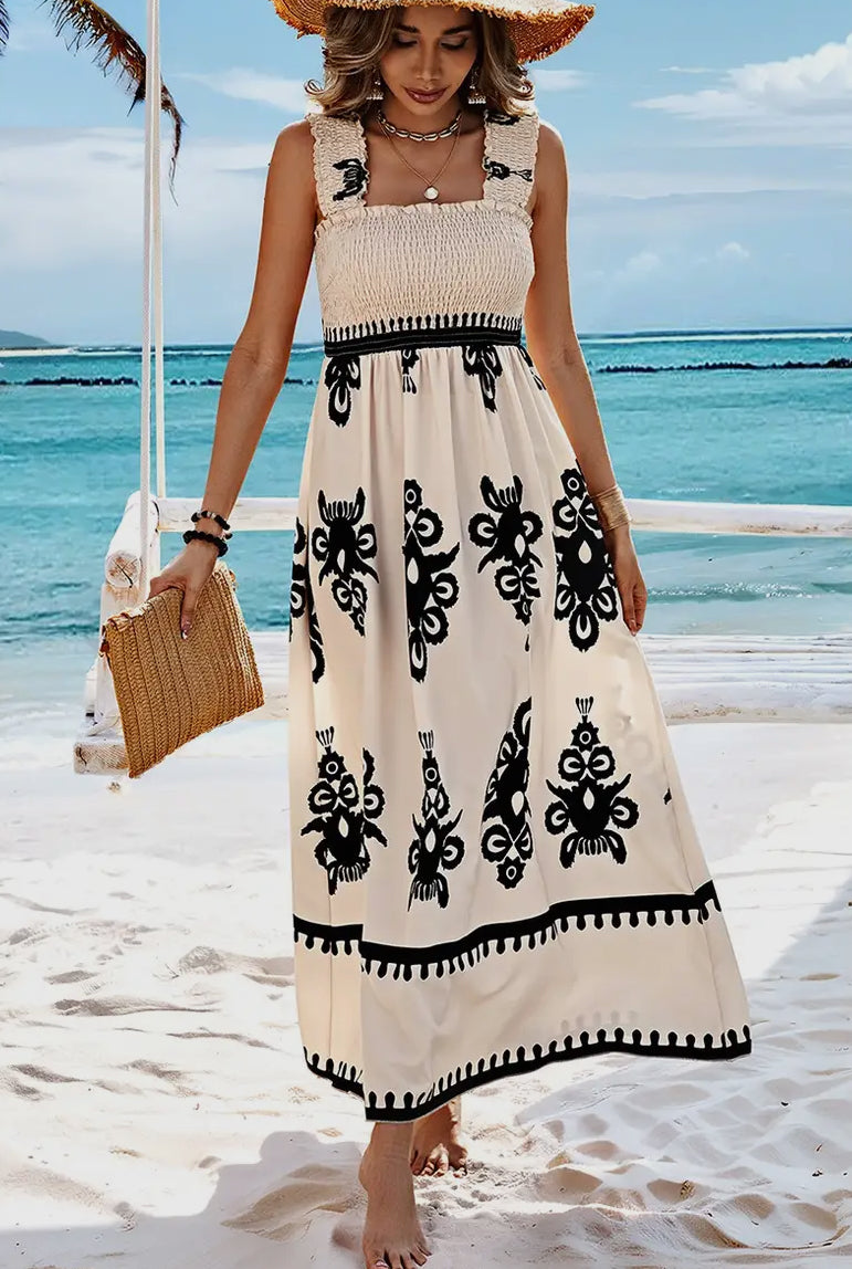 Bernadette Square Neck Sleeveless Dress