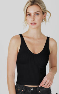 Ava Wide Ribbed Crop Top