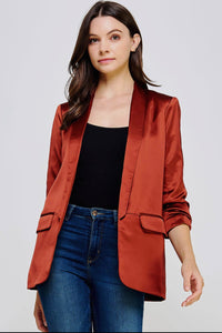 Charlotte Boyfriend Satin Blazer
