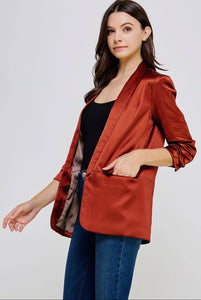 Charlotte Boyfriend Satin Blazer