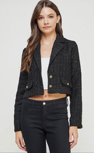 Carrie Tweed Cropped Blazer