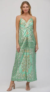 Viv Boarder Print Twist Jumpsuit