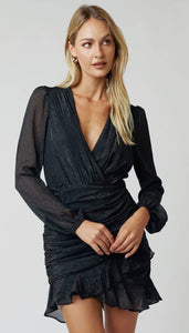Kimberly Ruffled Bottom Long Sleeve Dress