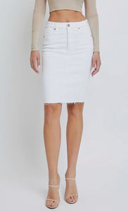 Shey Knee Length Midi Stretch Skirt