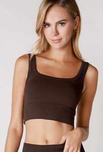 Janine Chevron Ribbed Crop Top