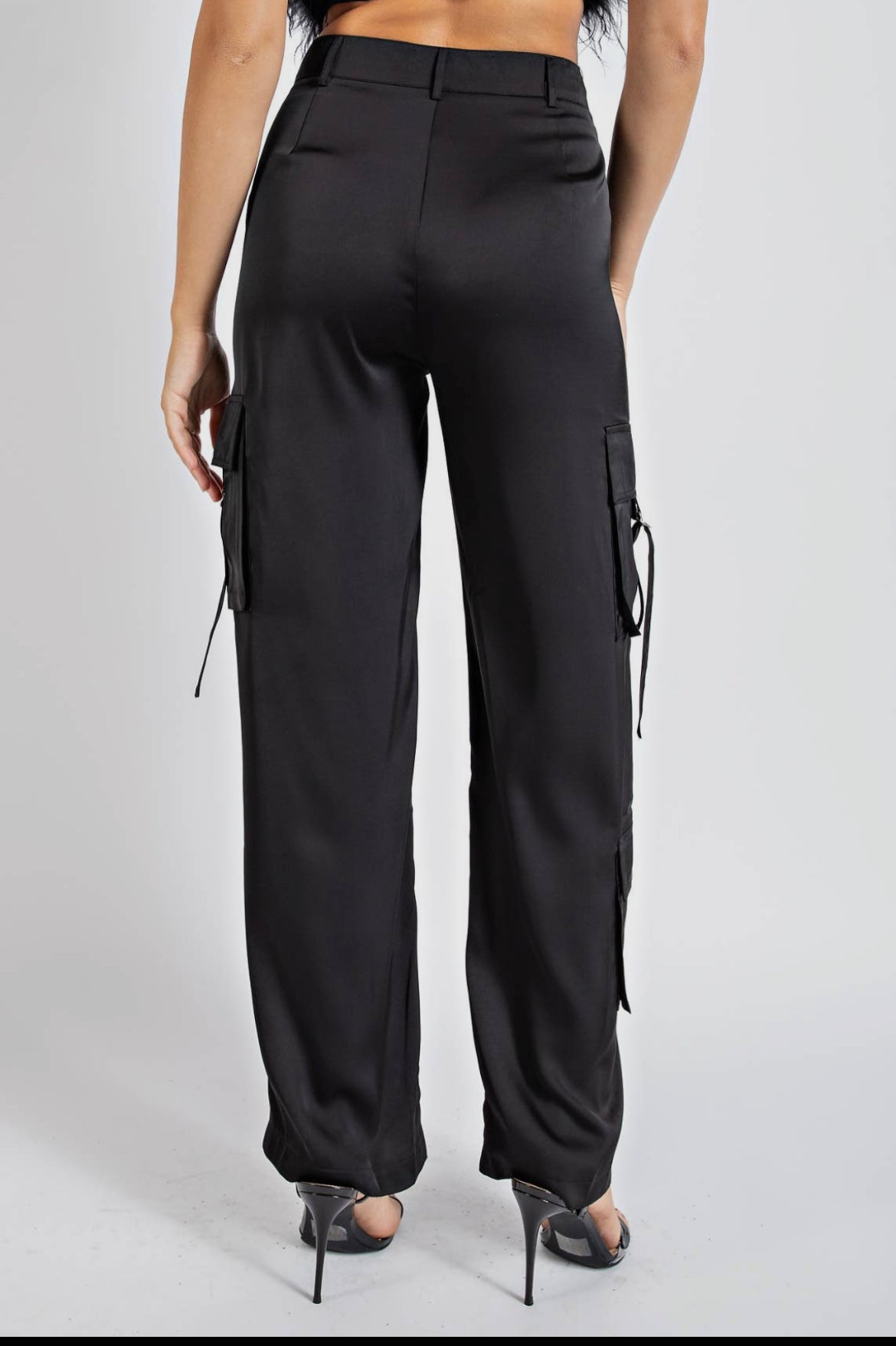 Harper Satin Cargo Pants