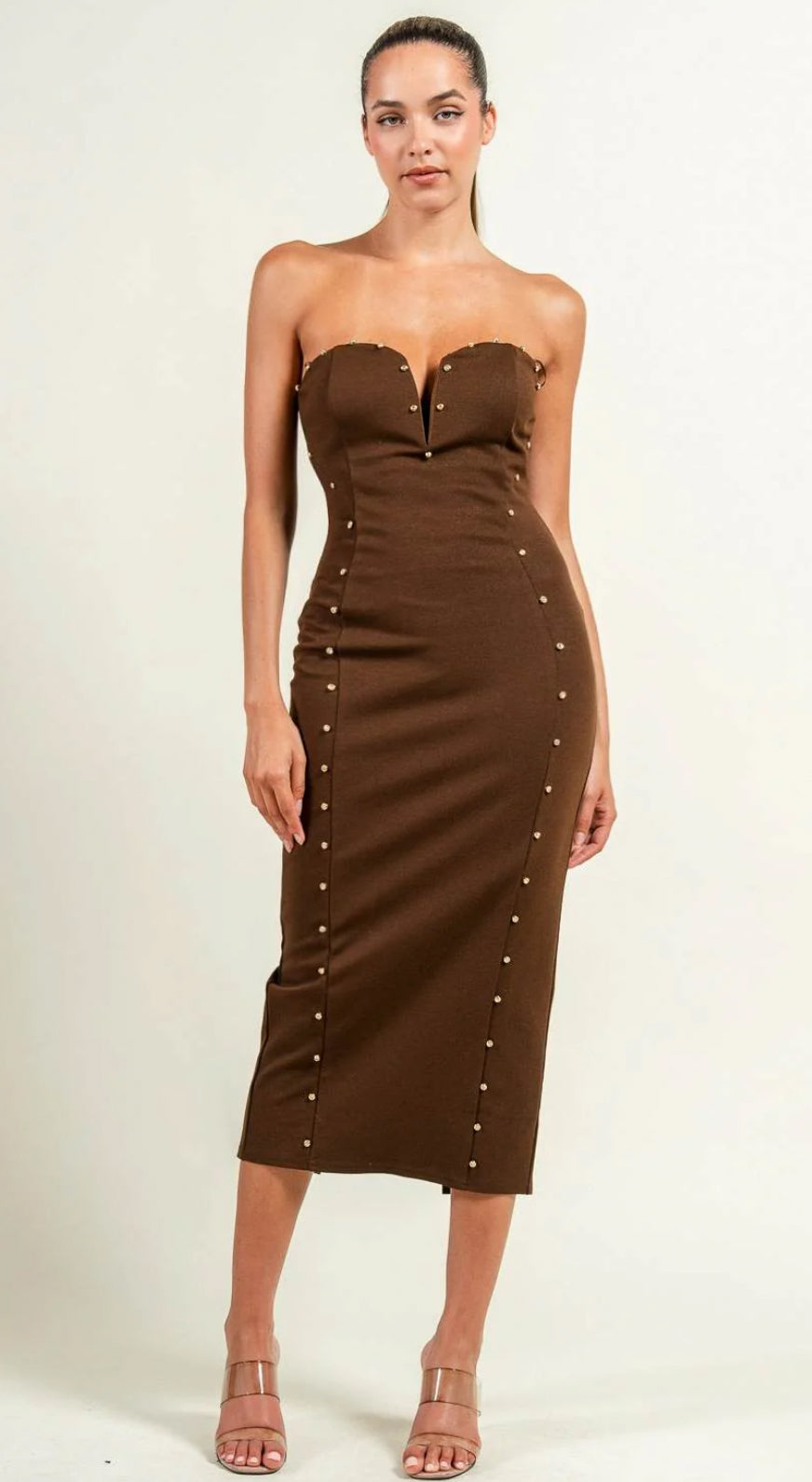 Nari Rhinestone Tube Mini Dress
