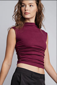 Luna Cap Sleeve Fitted Crop Top