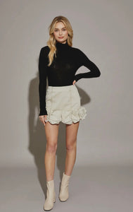 Raquel Ruffle Denim Mini Skirt