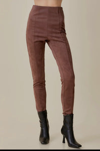 Kathleen Suede Elastic Pants