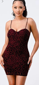Rossi LEOPARD PRINT CAMI MINI DRESS