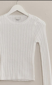 Lupe Long Sleeve Crew Ribbed Sweater