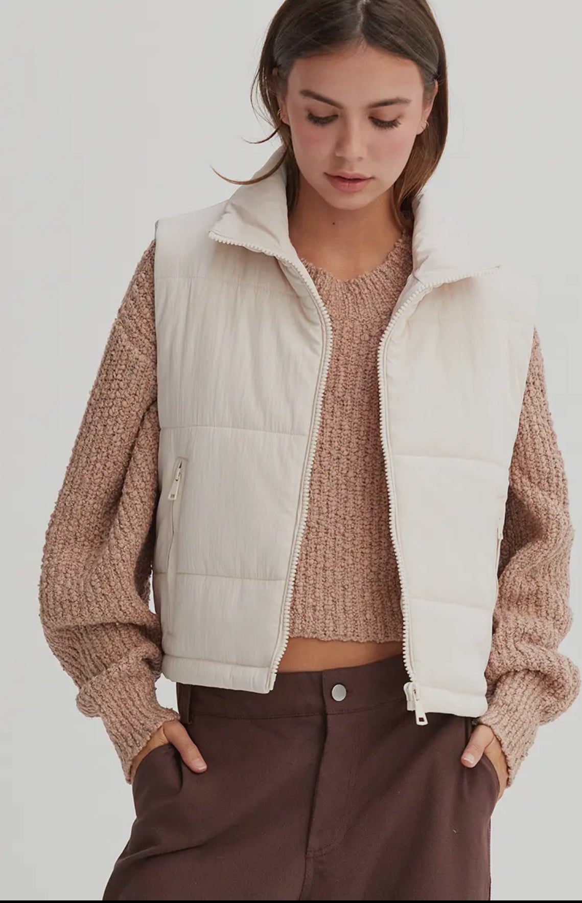Gianna Puffer Vest with Zipper