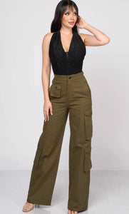 Kelcy Twill Cotton Cargo Pants