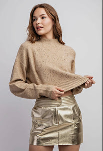 Paige Embellished Mock Sweater