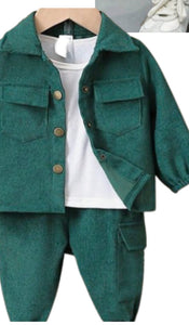 Baci Green Corduroy Set