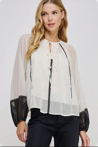 Lucy Color Block Blouse