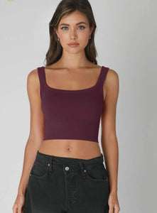 Janine Chevron Ribbed Crop Top