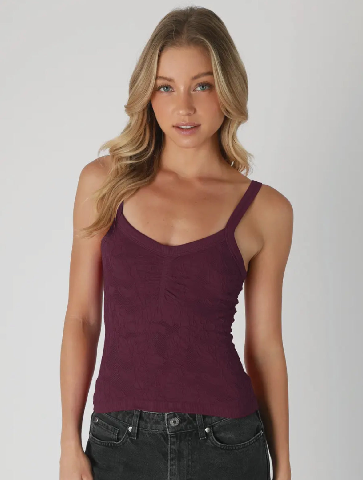 Alicia Lace V Neck Tank