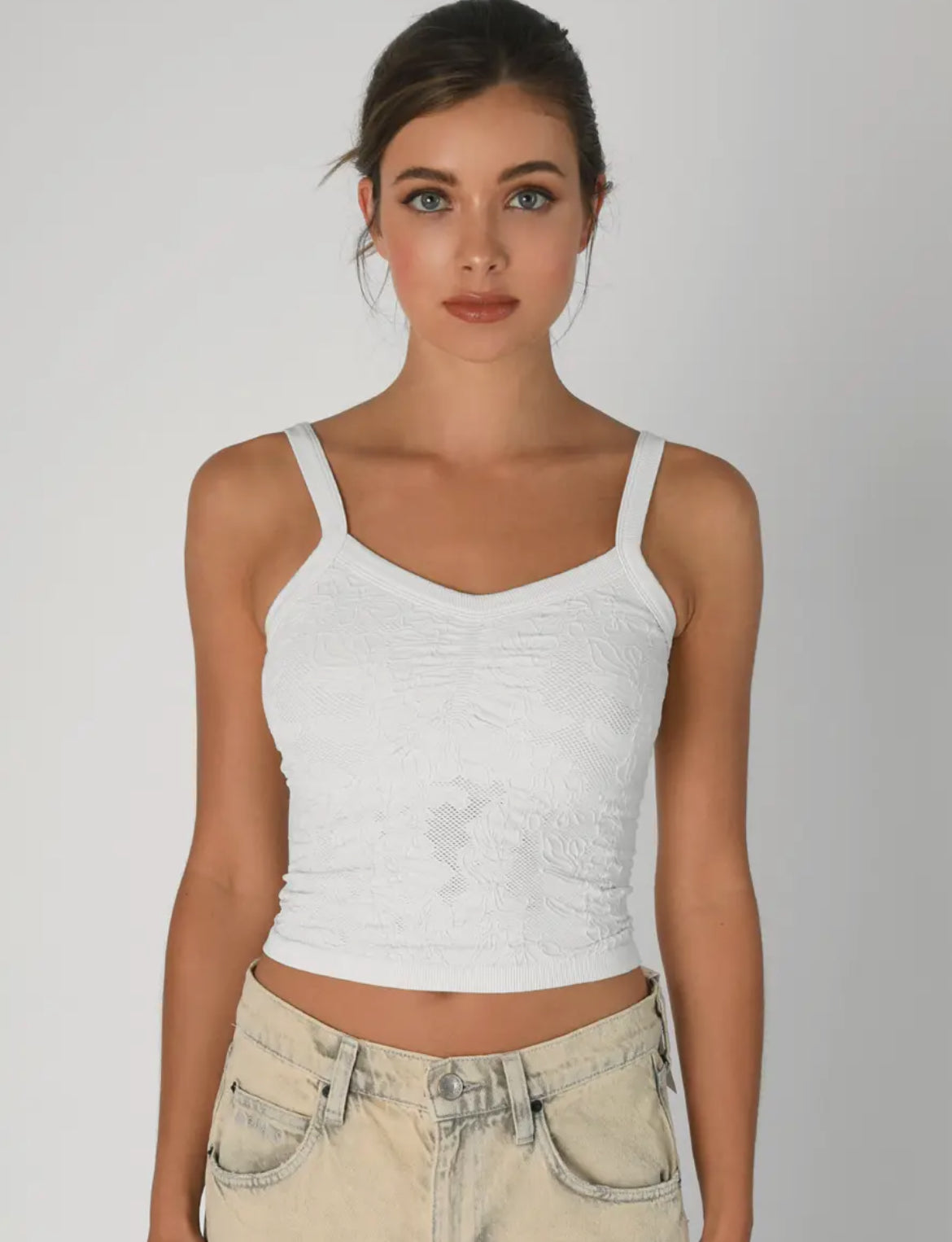 Alicia Lace V Neck Tank