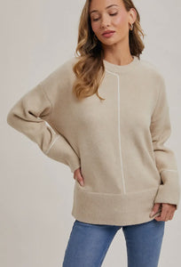 Wanda line Detail Crew Sweater