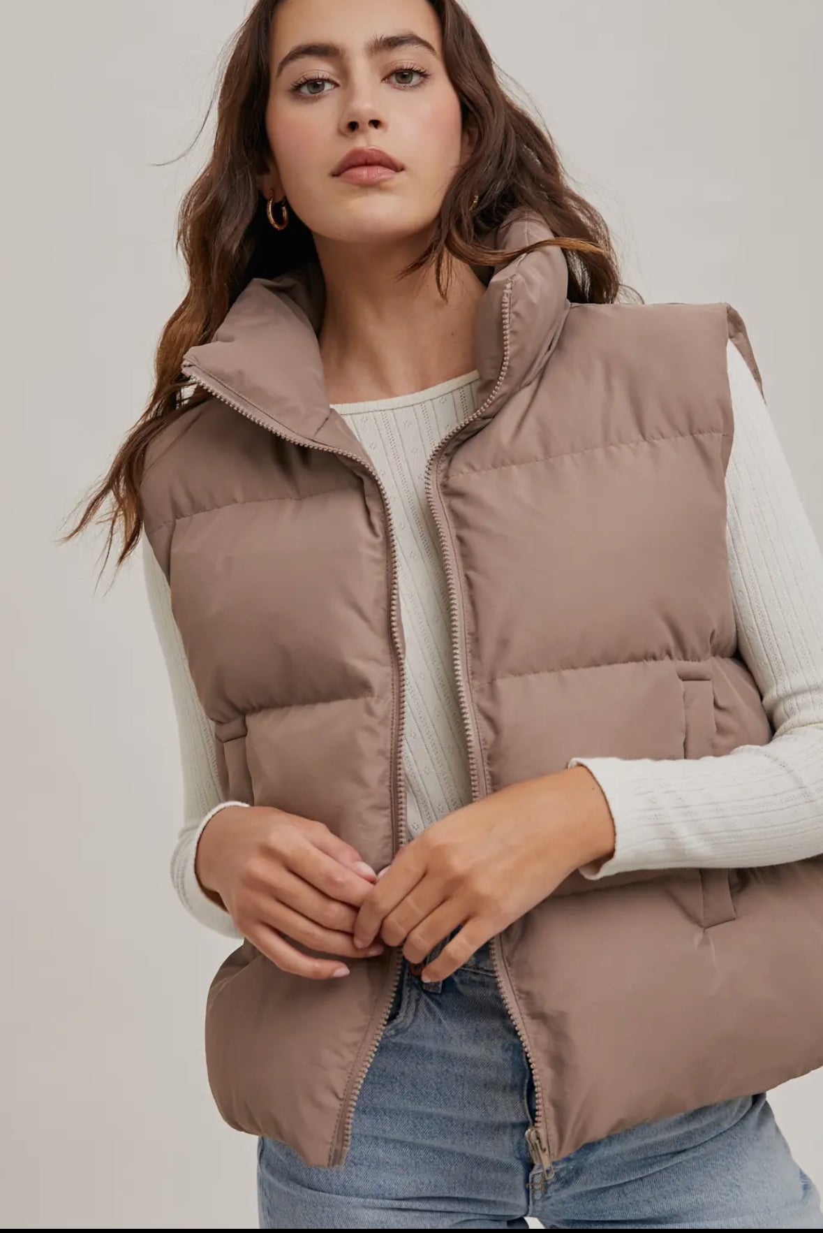 Brianna Zipper Puffer Vest