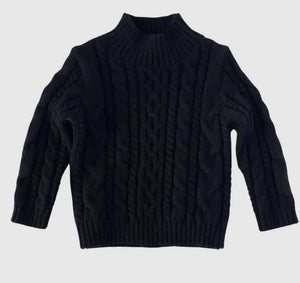 Baby Charles Mockneck Cable Knit Sweater