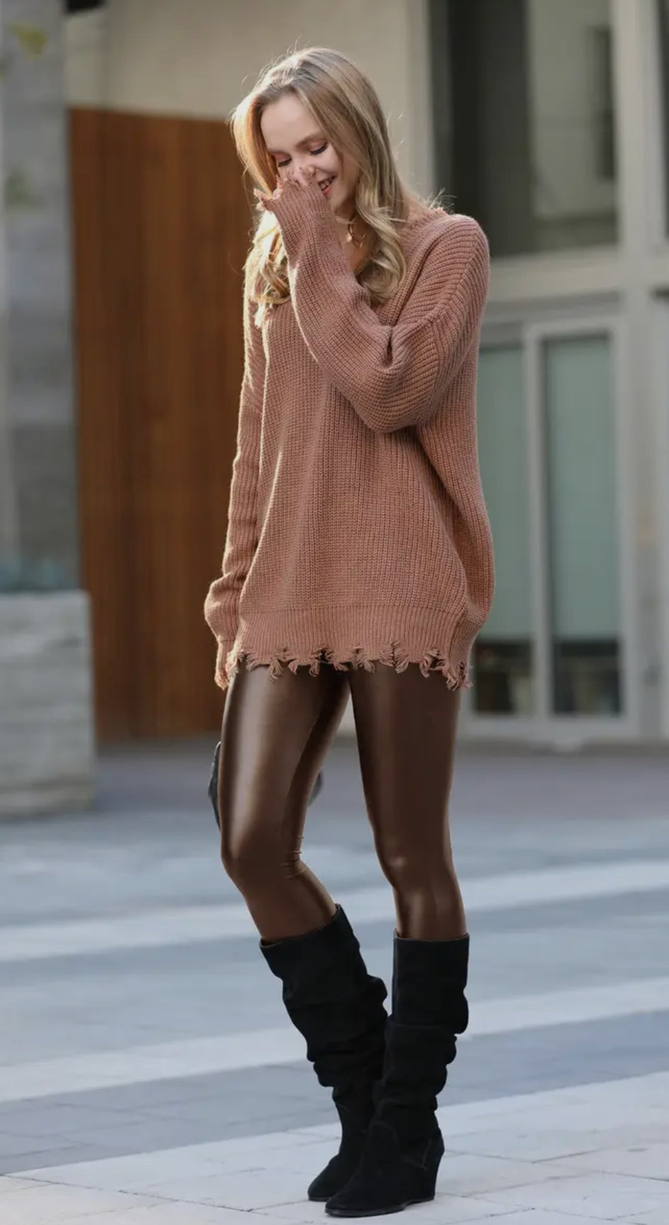 Maycie Vegan Leather Leggings
