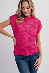 Daphne Mock Neck Sleeveless Sweater