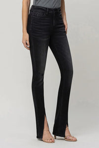 Olga High Rise Slim w Slanted Slit Bootcut Jeans