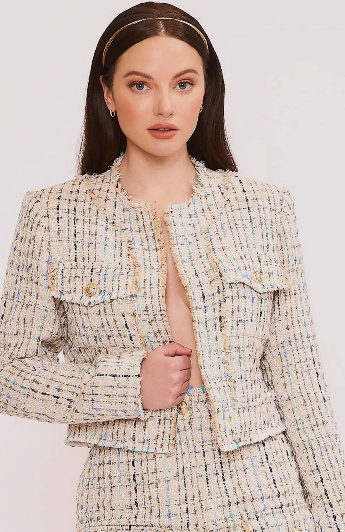 Meaghan Tweed Cropped Jacket