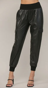 Rosie Faux Leather Joggers