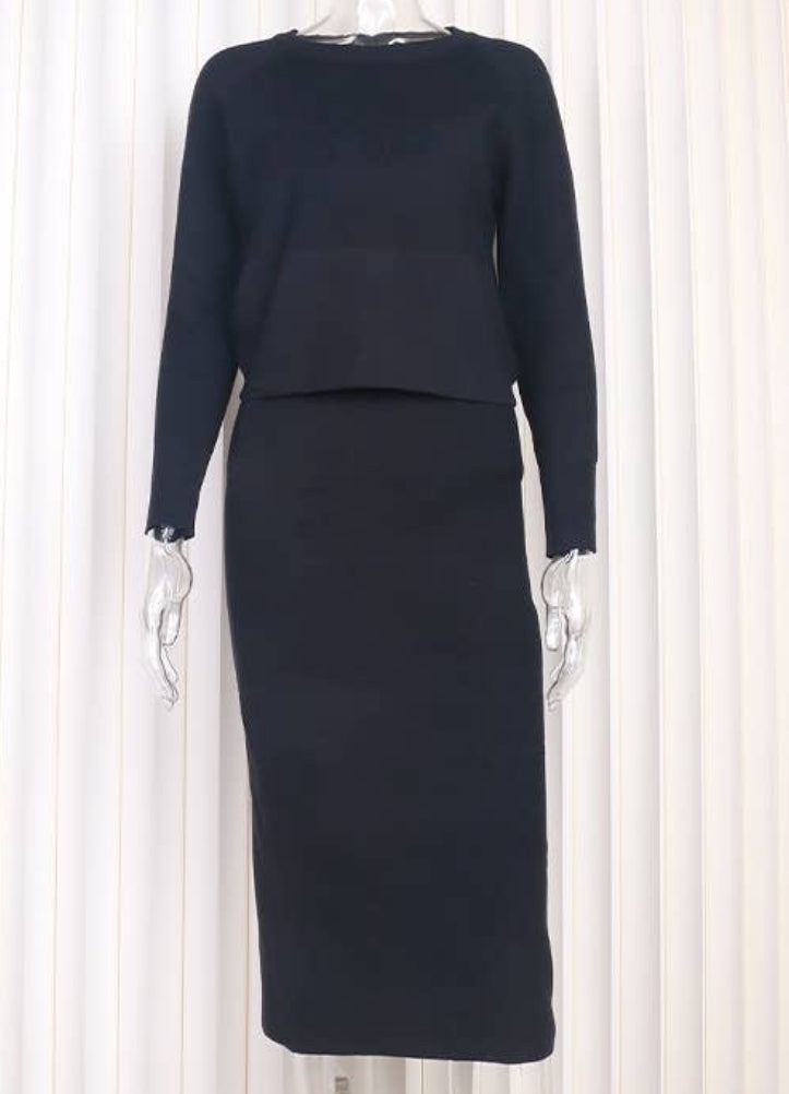 Athena Knitted Top & Skirt Daily Set
