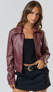 Rubey Washed Leather Jacket