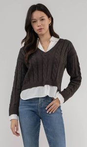 Aria Layered V Neck Sweater