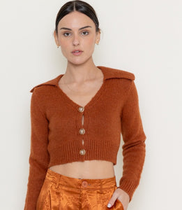 Kia Brown Cropped Sweater