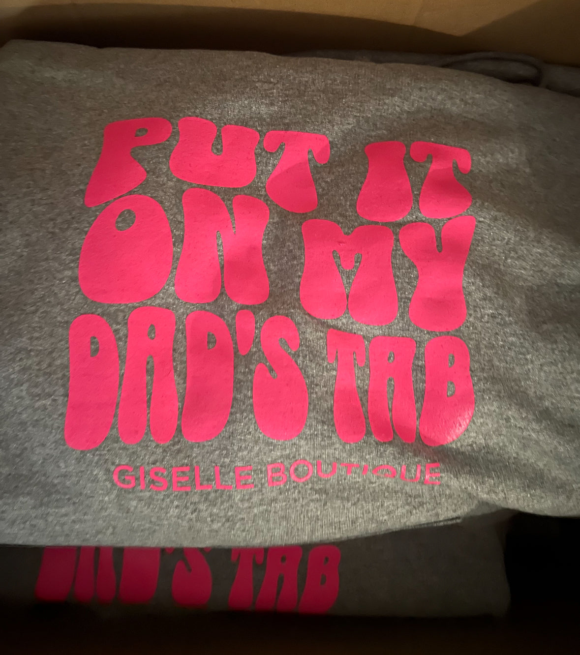 Put it On My Dads Tab Sweatshirt